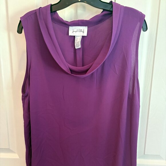 Purple lightweight cowl neck top - Picture 1 of 3